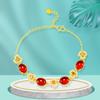 Joyería de oro de arena de Vietnam joyería de latón chapada en oro pulsera de piedras preciosas incrustadas joyería de moda para mujer accesorios fabricantes venta al por mayor
