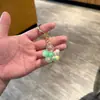 Chaveiro de acrílico transparente com areia movediça de desenho animado, pingente de bolsa, pequeno presente para crianças, decoração de carro