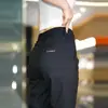 Pantalones casuales de seda de hielo transfronterizos de verano ultradelgados para hombre, pantalones cropped rectos holgados y ligeros para negocios, pantalones versátiles transpirables con sensación fresca