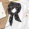 Novo Headdress da Coreia do Sul de Primavera Lenço de seda longo estilo retrô francês Fita Acessórios de cabelo versáteis femininos Fita de amarrar Faixa de cabelo personalizada