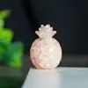 Adornos de Piña Dorada de Resina Rellena de Cristal Natural Mascota Fresca y Linda Decoraciones de Escritorio de Escritorio