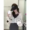 Cárdigan de Protección Solar de Verano, Top de Manga Larga de Seda Helada para Mujer, Chaqueta Ligera Versátil Estilo Coreano
