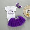 Ins Estación Internacional de Amazon Comercio Exterior ropa infantil Día de la Madre mameluco de manga corta traje de falda de malla ropa infantil comercio exterior Mayoreo