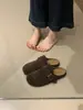 Chinelos Meio Birken Retrô Femininos para Uso Externo Outono 2026 Novos Chinelos Mule Fechados na Ponta, Slip-on, Sola Macia, Antiderrapantes