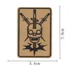 Accesorios de Moda y Bolsas DIY, Parches Bordados para Computadora de Moda, Parches Bordados para Ropa de Calavera Guerrero, Moderno
