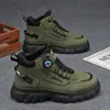 Botas de Tobillo Altas Martin para Hombre Primavera y Otoño 2026, Zapatos de Trabajo Retro Británicos, Botines Antideslizantes Resistentes al Desgaste de Suela Gruesa, Zapatos de Moda