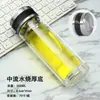 Vaso de Vidrio de Doble Capa con Logo Impreso, Taza de Té Aislada Transparente de Borosilicato Alto, Vaso de Vidrio para Agua de Regalo, Vaso Publicitario con Texto Impreso