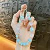 Sinfonía Creativa Estrella Pequeña Cadena para Teléfono Móvil con Cuentas Llavero Colgante Lindo para Bolsa Llavero de Coche Regalo Venta al por Mayor
