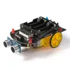 51 Microcontrolador Coche Inteligente Coche con Detección Ultrasónica de Obstáculos Medición Automática de Distancia Programación de Robots Kit Digital DIY