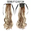 Coleta de Venta al por Mayor con Lazo Transfronterizo 22 Pulgadas 100g en Stock Peluca de Coleta Cabello Largo Rizado Big Wave con Mechas Flor de Pera