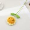 Flor de Girasol Simulada Flor de Lana Tejida Cara Sonriente Girasol Regalo de Vacaciones Día de San Valentín Flor Decorativa