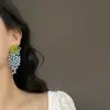 Pendientes de Borlas con Cuentas de Flores Coloridas Estilo Vacaciones de Verano, Dulce Estilo Bosque Nuevo Modelo 2026, Pendientes de Personalidad Frescos y Únicos
