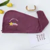 Gorro de ducha de forro polar de coral de doble capa para mujer, engrosado, suave, absorbente, secado rápido, toalla para secar el pelo, venta al por mayor de fábrica