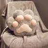 Manta con forma de pata de gato, doble propósito como calentador de manos, almohada y manta para siestas en la oficina, almohada para siestas dos en uno, color blanco