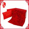 Bufanda roja china con logotipo personalizado, impresión bordada, actividades de apertura de reuniones anuales, gran bufanda roja personalizada