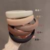 Color Crema Coreano Niña Color Sólido Esponja Aro para el Cabello Celebrante de Internet Aro para el Cabello Clips para el Cabello Combinación con Todo Aro para el Cabello de Presión Accesorios para el Cabello