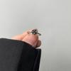 Anillo de plata esterlina 925 Lan Zhi, diseño de flor retro simple, estilo Joker, anillo de apertura de nicho para mujer, no se desvanece, venta al por mayor
