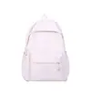 Mochila Casual Transfronteiriça, Grande Capacidade, Mochila Escolar de Cor Lisa para Alunos do Ensino Fundamental II e Médio, Viagens de Curta Distância, Mochila Feminina com Logo Imprimível