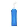 Fabricante Transfronterizo Deportes al Aire Libre Portátil Correr Ciclismo Montañismo Fondo Cuadrado Boca Curva Extendida Botella de Agua Suave TPU Plegable