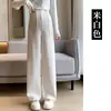 Pantalones de maternidad para otoño e invierno, forrados de polar, nuevo modelo 2026, sin soporte para el vientre, no restrictivos durante el embarazo, pantalones casuales de pierna ancha engrosados para primavera y otoño