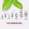Serie Blanca DIY de Vidrio Cosido a Mano con Pedrería, Pedrería de Garras, Pedrería de Repuesto, Zapatos de Cristal para Vestido de Novia, Accesorios para Ropa, Materiales de Pedrería