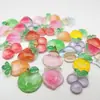 Multi-corte nuevo transparente Fruta fresa rábano resina accesorios diy cuerda para el pelo de niños pinza para el pelo material para funda de teléfono móvil