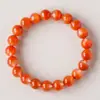 Runya Cristal Natural Medio Cuenco Rojo Caqui Rojo Sur Ágata Roja Cuenco Tesoro Pulsera Pulsera de Ágata Roja Sur Fábrica Venta al por Mayor