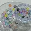 Alta qualidade super transparente contas de vidro joias para nail art DIY feito à mão contas de ábaco peroladas creme material seguro para nail art com fecho