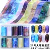 Manicura Hombre Cubito de Hielo Celofán Papel de Colores Decoración Papel de Transferencia Láser Colorido Joyería para Uñas Patrón Set de Papel Láser