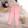 Inverno Novo Crianças Forrado com Fleece Espessado Calça Térmica para Meninos Roupa Íntima para Meninas Calças Básicas de Algodão Calças de Dormir para Bebê