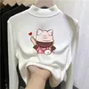 Top base para niña de cuello alto medio, nueva colección otoño/invierno 2026, ropa interior elegante, camiseta casual de manga larga, para niñas de talla mediana y grande