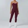 Conjunto de Calça Yoga Color Block Transfronteiriço Conjunto Esportivo Fitness Corrida ao Ar Livre Feminino Costas com Tiras Bonitas Roupa Esportiva Atacado