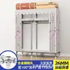 Guarda-roupa de aço de porta dupla extra-espesso, guarda-roupa simples, guarda-roupa de quarto extra-grande estilo chinês, guarda-roupa de cabeceira, armário de armazenamento e organização