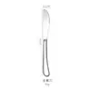 Cuchillo y tenedor de acero inoxidable 304, elegante cuchillo y tenedor para carne occidental, cuchara redonda gruesa y brillante, cuchara de café de acero inoxidable