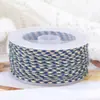 Hilo de algodón de colores, hilo de algodón tejido de poliéster multicolor, hilo especial para joyería hecha a mano y trabajos con cuentas, carretes pequeños de poliéster, suministro en lote mixto