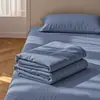 Sábana de color liso de una pieza para dormitorio de estudiante, uso doméstico individual estilo japonés, funda de edredón doble gruesa de tres piezas, no es algodón puro
