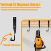 4 Piezas Soporte para Motosierra Montaje en Pared Gancho para Arrancar Maleza Gancho Organizador para Desbrozadora para Pared de Garaje Negro
