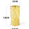 Conector rápido de ferro e cobre Americano 1/4NPT