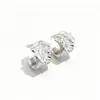 Brincos Europeus e Americanos Transfronteiriços de Zircônia com Flor Estrela Vazada, Brincos Minimalistas Modernos de Estilo Nicho com Sensação de Alto Padrão