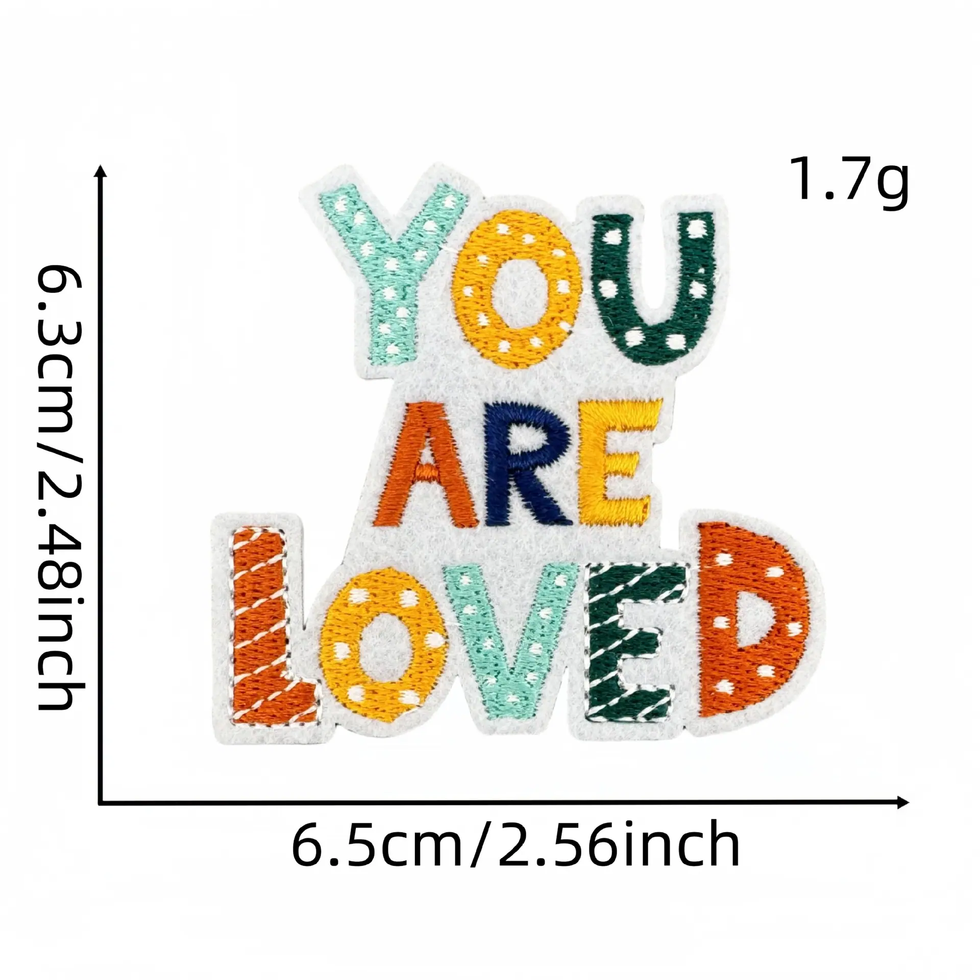 彩色字母布贴19#