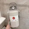 Tetera Deportiva Alta Apariencia Tetera de Galón Tetera Espacial Termo Gran Capacidad Taza con Popote Estudiante Montañismo al Aire Libre Taza de Agua Nueva