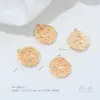 Chapado en Cobre Oro de 14K Incrustado con Circonita Campana de Gorro Navideño Alce Copo de Nieve Colgante Hecho a Mano DIY Collar de Mano Accesorios de Joyería