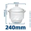 Aparelho de Secagem Laboratório-Tamanho Aspirador Placa Cerâmica Marrom Transparente Pote à Prova de Umidade Instrumento Químico Industrial Recipiente de Vidro para Secagem
