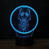 Luz de Noite 3D Anya Figura Modelo Família Espiã Lâmpada de Atmosfera Colorida Sensível ao Toque Companheiro de Sono Presente