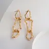 Pendientes largos irregulares para mujer, nuevos, combinan con todo, cadena de moda, retro, simples, de temperamento, venta al por mayor de fábrica
