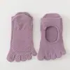 Calcetines de cinco dedos para mujer, calcetines profesionales de yoga con puntos antideslizantes, calcetines de dedos divididos para deportes y Pilates, calcetines para interiores