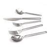 Vajilla occidental de 20 piezas, cuchillo para carne de acero inoxidable de alta gama con mango delgado y grueso, tenedor y cuchara, vajilla de hotel para el hogar.