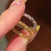 Anillo Apilable de Plata de Ley S925 con Artesanía CNC Hielo Triturado, Anillo de Escamas Deslumbrante, Anillo para Mujer que No se Desvanece, Estilo Nicho para el Día a Día