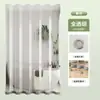Cortina Divisoria con Hebilla Pequeña para Bloqueo de Humo de Aceite de Cocina, Bloqueador de Viento de Aire Acondicionado de Verano, Juego de Peso Inferior con Plomo, Cortina de Puerta Transparente para Uso en Interiores
