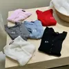 Wgwe Camisa de Tricô Manga Curta Gola Henley Costela Vertical Slim Fit Toque Gelado Estilo Coreano Minimalista de Verão para Mulheres W10220